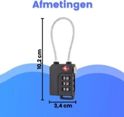 Merkloos TSA Cijferslot 3 Cijferig - 2 Stuks - Koffersloten - Kofferslot - Bagageslot - Reisslot - Kabelslot - Hangslot - Bagageslotjes - Backpackslot - Mulitfunctioneel - Zwart 15 Merkloos TSA Cijferslot 3 Cijferig - 2 Stuks - Koffersloten - Kofferslot - Bagageslot - Reisslot - Kabelslot - Hangslot - Bagageslotjes - Backpackslot - Mulitfunctioneel - Zwart -Voyago Winkel 1200x1127 8