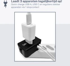 Dutch Quality® - Universele Wereldstekker - USB-C & USB-A Poort - 170+ Landen - Internationale Reisstekker - Zwart -Voyago Winkel 1200x1129 5