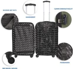 TravelZ Horizon Handbagagekoffer - 54cm Handbagage Trolley Met Gevoerde Binnenkant - Groen -Voyago Winkel 1200x1130 3
