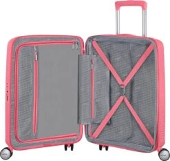 American Tourister Reiskoffer - Soundbox Spinner 55/20 Tsa Uitbreidbaar (Handbagage) Sun Kissed Coral -Voyago Winkel 1200x1130 4