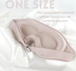 YUBBI Satijnen 3D Slaapmasker - Oogmasker - Verduisterend - Reismasker - Ergonomisch - Licht Roze -Voyago Winkel 1200x1132 18