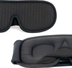 Infinity Goods Slaapmasker - Inclusief Luxe Opberghoes - 3D Ademend Traagschuim - 100% Verduisterend - Vrouwen En Mannen - Ergonomisch - Oogmasker - Zwart -Voyago Winkel 1200x1134 13