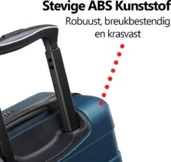 CabinMax Handbagage Koffer - Trolley 35L - Harde Reiskoffer - 55x35x20cm - Groot Capaciteit - Endless Sea -Voyago Winkel 1200x1138 2