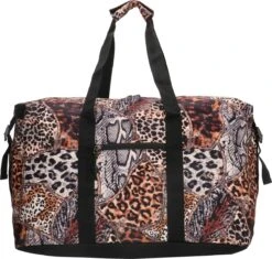 Enrico Benetti Safari Weekend Tas Ruime Sporttas Reistas Dierenprint Bruin -Voyago Winkel 1200x1140 11