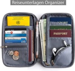 Plugstore - Suweir Paspoorttas Familie Paspoorthoes En 3 Stuks Kofferlabels Reisdocumententas Reisorganizer Met RFID-blokkering Voor Paspoort, Creditcards, Reisdocumenten, ID-kaart, Grijs Grijs -Voyago Winkel 1200x1141 8