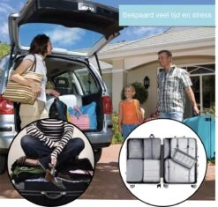 VoordeelShop Packing Cubes Set 8-delig - Kleding Organizer Set Voor Koffer En Backpack - Bagage Organizers - Grijs -Voyago Winkel 1200x1142 10