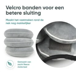 Opblaasbaar Nekkussen Voor Vliegtuig/Auto - Reiskussen Met Nekondersteuning - Anti Nekpijn Neksteun Kussen - 3 Laags – Grijs -Voyago Winkel 1200x1142 21