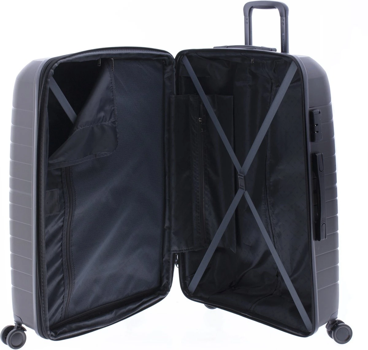 Gladiator Kick-Off Grote Koffer Expandable -76 Cm - 99/125 Liter - Eco Friendly Recyclebaar PP - Donkergrijs 7 Gladiator Kick-Off Grote Koffer Expandable -76 Cm - 99/125 Liter - Eco Friendly Recyclebaar PP - Donkergrijs - Afbeelding 5