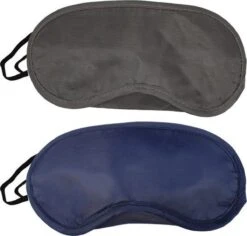 Slaapmaskers Donker Blauw & Donker Grijs - 2 Stuks - Thuis - Slaapmasker - Onderweg - Vliegtuig - Festival - Slaapcomfort - ODaani