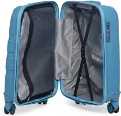 ©TROLLEYZ - Paris No.5 - Trolley - 55cm Met TSA Slot - Dubbele Wielen - 360° Spinners - 100% Polypropyleen - Handbagage Koffer In Ice Blue -Voyago Winkel 1200x1147