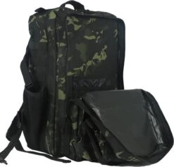 Backpack | Waterdicht | Rugzak | Rugtas | Dagrugzak | Wandelen | Hike Rugzak | Schooltas | 45 Liter | Black Camo -Voyago Winkel 1200x1147 7