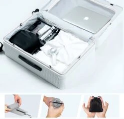 Luxe Slaapmasker - Grijs - Reizen - Reis - 100% Verduisterend Slaapmasker + Opbergzakje - Verstelbaar Oogmasker - Zacht En Ademend - Blinddoek - Vrouwen - Mannen - Kinderen - Slaap Masker - Nachtmasker - Slaapmaskers -Voyago Winkel 1200x1147 8