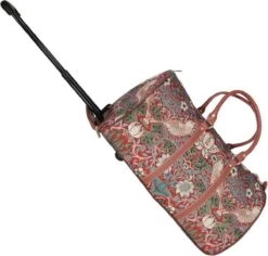 Signare - Weekendtas Met Wielen - Gobelin - Strawberry Thief Red - William Morris -Voyago Winkel 1200x1148 10