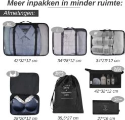 VAIVE Packing Cubes - Koffer Organizer Set - Bagage Organizers - Compression Cube - Travel Backpack Organizer -Voyago Winkel 1200x1149 15
