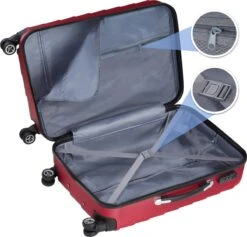 Tectake - Kofferset Trolleyset Reisset - 3-dlg Hardshell Wijnrood - 402670 -Voyago Winkel 1200x1150 7