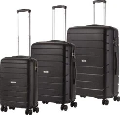 TravelZ Big Bars Kofferset - Trolleyset 3-delig Met TSA-slot - Zwart -Voyago Winkel 1200x1150 8