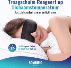 Somnifiq Slaapmasker - Luxe 3D Oogmasker - Zijde Slaapmasker - Traagschuim - 100% Verduisterend -Voyago Winkel 1200x1151 13