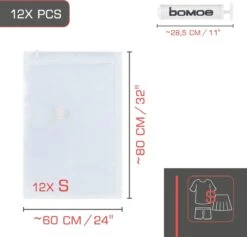 Bomoe Vacuumzakken Kleding Knippa – Set á 12 Stuks Herbruikbaar Vacuum Opbergzakken – Compressiezakken Met Pomp – Vacuum Bags - Maat S 14 Bomoe Vacuumzakken Kleding Knippa – Set á 12 Stuks Herbruikbaar Vacuum Opbergzakken – Compressiezakken Met Pomp – Vacuum Bags - Maat S -Voyago Winkel 1200x1152 24