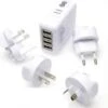 Benson Universele Wereldstekker - USB 4 Uitgangen 1 Stekker / Reis Stekker