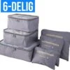 Packing Cubes - 6 Delig - Bagage Organizers - Kleding Organizer - Koffer Organizer Set - Koffer Organizer Set - Compression Cube - Grijs -Voyago Winkel 1200x1153 23