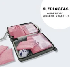 Somstyle Packing Cubes Set 7-Delig - Kleding Organizer Voor Reis Koffer, Backpack En Tas - Travel Bag Opbergzakken - Pack Compression Cubes - Geschikt Voor Kleding, Schoenen En Elektronica - Roze -Voyago Winkel 1200x1153 26