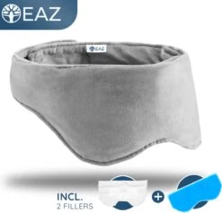 EAZ Verzwaard Slaapmasker - Oogmasker Slaap - Verwarmen En Koelen - Slaapmasker Vrouwen En Mannen - Ontspanning - Migraine - Incl. Luxe Bewaarhoes - Cadeau