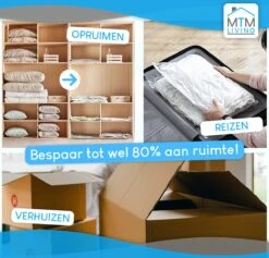MTM Living Vacuümzakken Voor Dekbedden En Kleding - 12 Stuks / 3 Maten - Inclusief Handpomp -Voyago Winkel 1200x1153 32