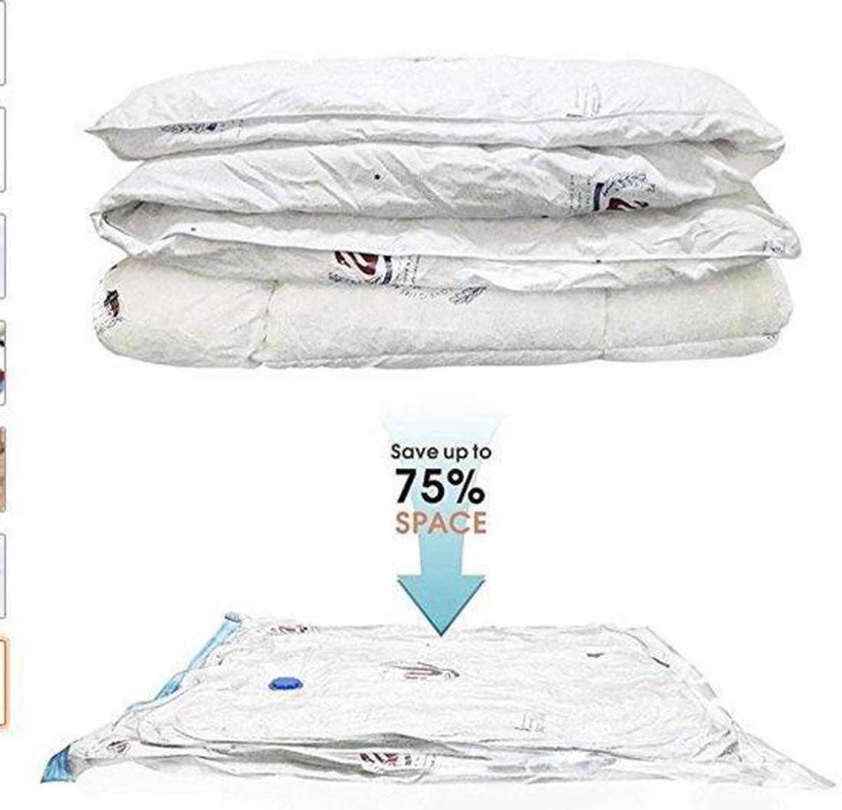 Merkloos Vacuumzak 100 X 130 Cm - Vacuum Opbergzakken - Vacuumzakken 100 X 130 Cm - Vacuum Opbergzak - Vacuumzakken Dekbed 5 Merkloos Vacuumzak 100 X 130 Cm - Vacuum Opbergzakken - Vacuumzakken 100 X 130 Cm - Vacuum Opbergzak - Vacuumzakken Dekbed - Afbeelding 3