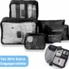 Mmoods Koffer Packing Cubes Set - Kleding Organizer Zak En Rugzak - Handbagage 6 Delige Set - Opbergzakken Voor Ondergoed - Opbergtas Voor Schoenen - Inclusief Toiletzak - Zwart -Voyago Winkel 1200x1154 15