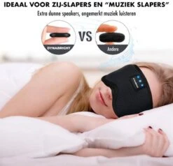 DynaBright Slaapmasker Bluetooth - Ingebouwde Speakers - Incl. Reistas En Oordoppen - Ergonomisch - 100% Verduisterend - Traagschuim - Oogmasker - Bluetooth 5.0 - Wasbaar/Verstelbaar - Slaap Masker Kinderen - 20m Bereik -Voyago Winkel 1200x1154 18