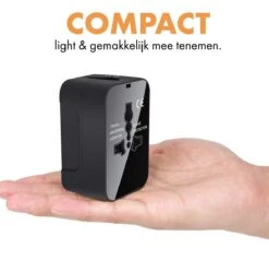 MethoBrick Universele Wereldstekker - Reisstekker - 160+ Landen - 2 USB Poorten - Zwart -Voyago Winkel 1200x1155 15