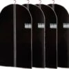 Merkloos Set Van 4x Stuks Zwarte Kledinghoezen 60 X 150 Cm - Kledinghoezen - Bescherm Hoezen Voor Kleding -Voyago Winkel 1200x1155 19