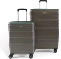 ©TROLLEYZ - Amsterdam No.9 - Kofferset 2 Delig - 55cm+78cm Met TSA Slot - Dubbele Wielen - 360° Spinners - 100% ABS - Reiskoffers In Cloudy Grey -Voyago Winkel 1200x1157 10