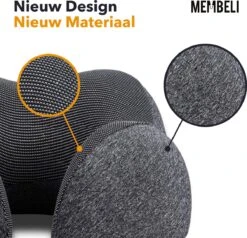 Membeli Reiskussen Nekkussen Set - Memoryfoam - Met Gratis Slaapmasker, Oordoppen En Reistas - Grijs -Voyago Winkel 1200x1157 15