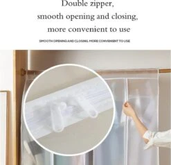 Merkloos 2-Stuks Stofkap Voor Kleding Frosted Driedimensionale Stofkap Opbergtas Extra Groot 60*50*120 CM( 2 Stuks) -Voyago Winkel 1200x1157 16