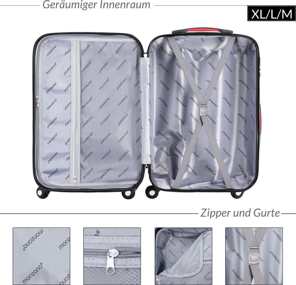 Monzana Hard Case Koffer Baseline XL Zwart 8 Monzana Hard Case Koffer Baseline XL Zwart - Afbeelding 6