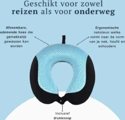 Recalma Nekkussen - Ergonomisch Foam - Uitwasbaar - U Vorm - Reiskussen Vliegtuig, Auto En Thuis -Voyago Winkel 1200x1161 20