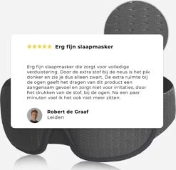 Merkloos Luxe Slaapmasker - 100% Verduisterend - 3D Ademend Traagschuim - Zwart -Voyago Winkel 1200x1161 23