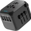 Universele Wereldstekker - 4 USB Poorten - Reisstekker - Internationale Reisstekker Voor 150+ Landen - Amerika (USA) - Engeland (UK) - Australië - Azië - Zuid Amerika - Afrika - Wereldstekkers - Zwart -Voyago Winkel 1200x1162 9