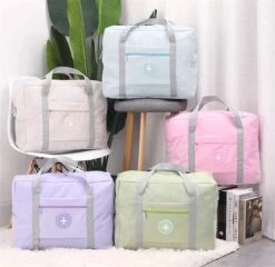 Merkloos Opvouwbare Reistas Paars/Lila - Opbergtas - Weekendtas - Reistas Voor Handbagage - Opvouwbare Reistassen Dames - Reistas Voor Op Koffer - Dames Tas - Damestas - Tas Voor Reizen - Sporttas -Voyago Winkel 1200x1164 11