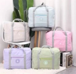 Merkloos Opvouwbare Reistas Beige - Opbergtas - Weekendtas - Reistas Voor Handbagage - Opvouwbare Reistassen Dames - Reistas Voor Op Koffer - Dames Tas - Damestas - Tas Voor Reizen - Sporttas -Voyago Winkel 1200x1164 12