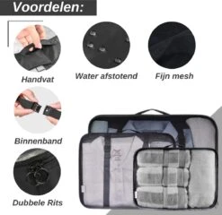 VAIVE Packing Cubes - Koffer Organizer Set - Bagage Organizers - Compression Cube - Travel Backpack Organizer -Voyago Winkel 1200x1164 26