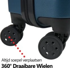 CabinMax Handbagage Koffer - Trolley 35L - Harde Reiskoffer - 55x35x20cm - Groot Capaciteit - Endless Sea -Voyago Winkel 1200x1166