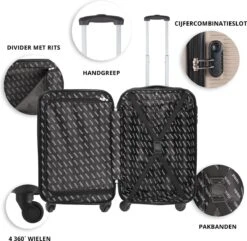 TravelZ Horizon Handbagagekoffer - 54cm Handbagage Trolley Met Gevoerde Binnenkant - Champagne -Voyago Winkel 1200x1169 12