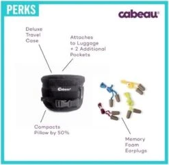 Cabeau Nekkussen Cool Evolution Inclusief Oordopjes - Zwart -Voyago Winkel 1200x1169 45