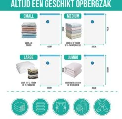 Naturn Living™ Vacuumzakken Kleding - 50 X 70 Cm | Vacuumzak Transparant | Herbruikbare Opbergzakken Voor Kleding En Dekbedden | Stof En Watervrije Reiszakken Voor Kleding -Voyago Winkel 1200x1169 61