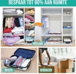 Naturn Living™ Vacuumzakken Kleding - 60 X 80 Cm | Vacuumzak Transparant | Herbruikbare Opbergzakken Voor Kleding En Dekbedden | Stof En Watervrije Reiszakken Voor Kleding -Voyago Winkel 1200x1169 62