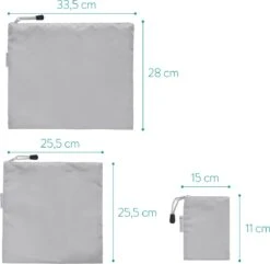 Navaris Koffer Organizer Set 7x - Reistasjes In 7 Formaten Voor Een Georganiseerde Koffer Inclusief Schoenenzak En Waszak - Lichtgrijs -Voyago Winkel 1200x1170 11