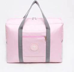 Merkloos TDR-Draagbare Opvouwbare Opbergtas -Handbagage Reistas-Weekendtas- Roze -Voyago Winkel 1200x1170 5