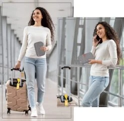 Plugstore - Suweir Paspoorttas Familie Paspoorthoes En 3 Stuks Kofferlabels Reisdocumententas Reisorganizer Met RFID-blokkering Voor Paspoort, Creditcards, Reisdocumenten, ID-kaart, Grijs Grijs -Voyago Winkel 1200x1171 10